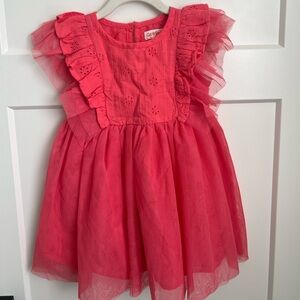 Cat & Jack Coral Eyelet Dress